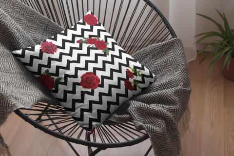 Rosy Chevrons - Cushion Cover