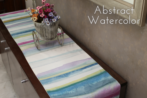 Abstract Watercolor - Tablemats & Runner