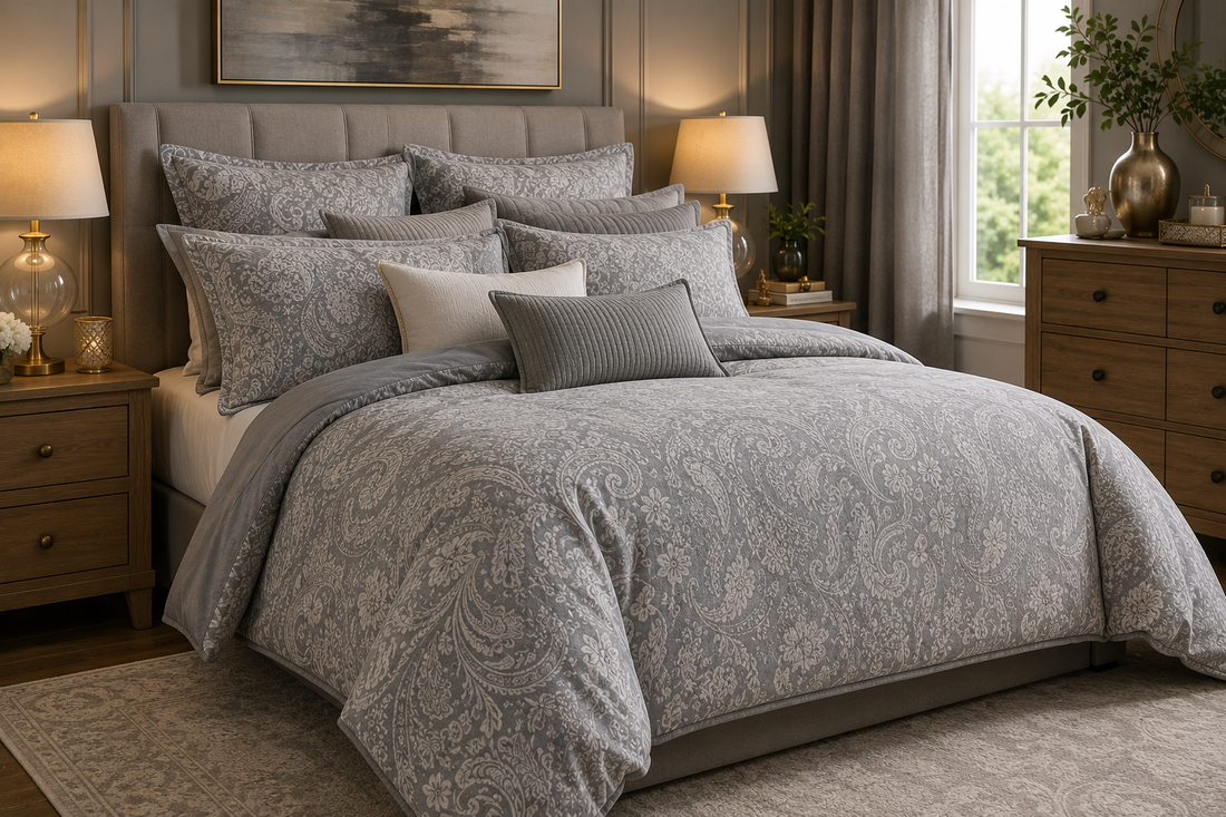 Shop Grey Paisley Bedsets for a Luxurious Bedroom Makeover