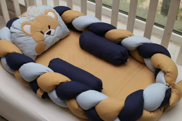 Cocoon Your Little One in Comfort with the Hello Beary Blue Braided Nest
