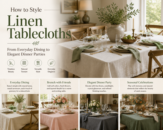 How to Style Linen Tablecloths: From Everyday Dining to Elegant Dinner Parties