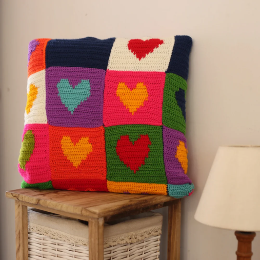 Hand Made Crochet Cushion Cover