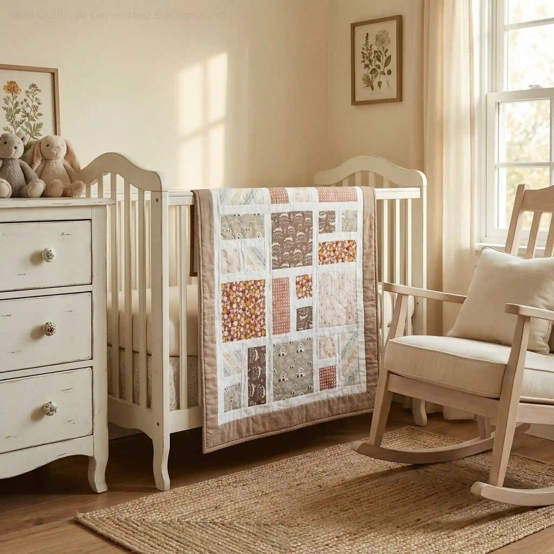 Patchwork 2-Piece Crib Bedding Set for Cozy Nurseries