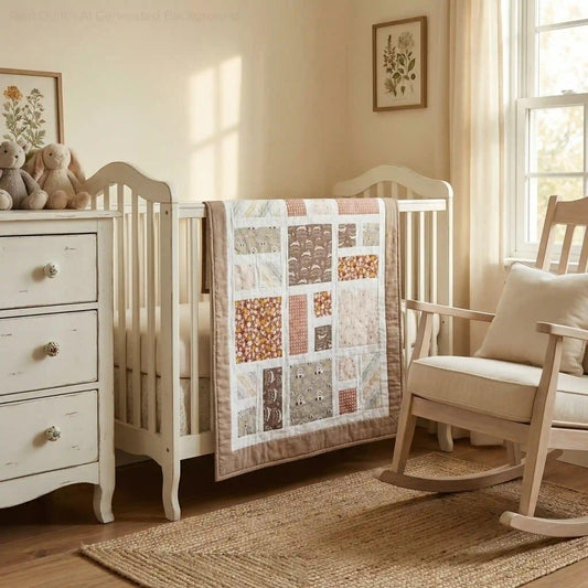 Patchwork 2-Piece Crib Bedding Set for Cozy Nurseries