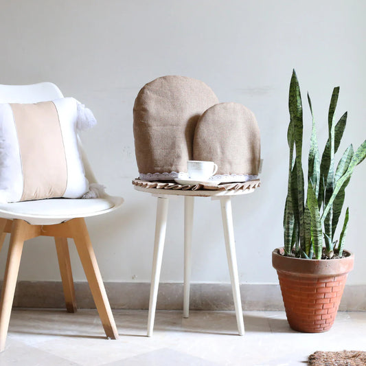 Introducing the Tea Cosy - Laced Jute by PTH Homes: A Blend of Elegance and Functionality