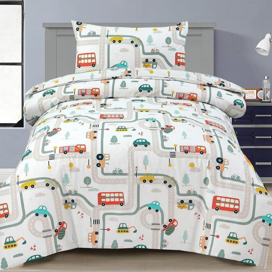 Car Lane - Kids Bedding: Drive Your Child’s Dreams with Comfort and Style