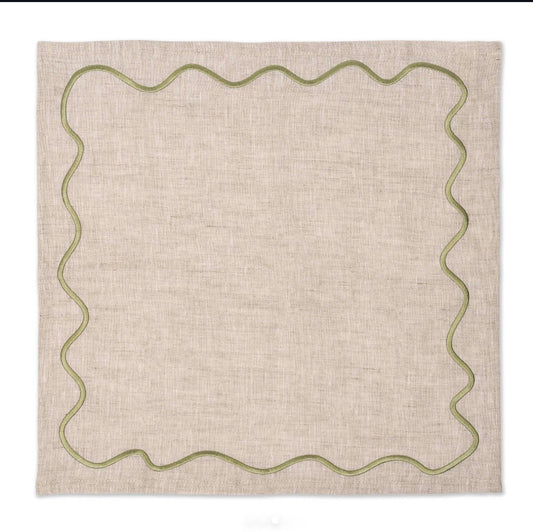 Embroidered Napkin - Bahama Palm: Elevate Your Dining Experience with Tropical Elegance