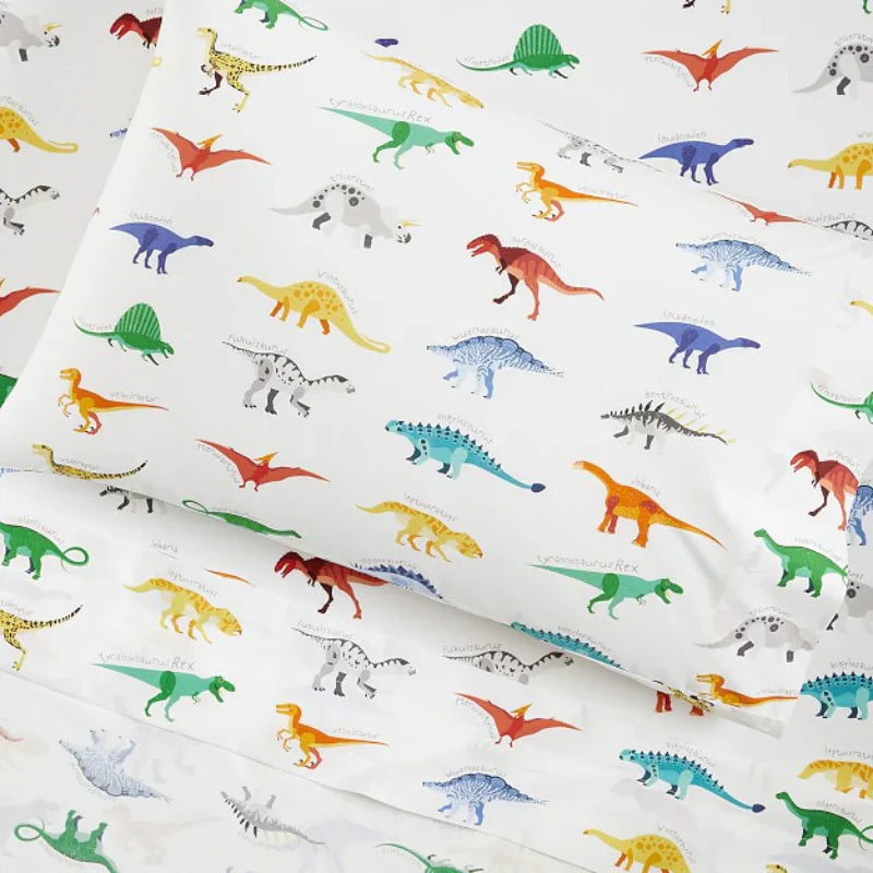 Dino Chronicles - Cotton Percale: Fun, Breathable & Adventure-Ready Bedding by PTH Homes