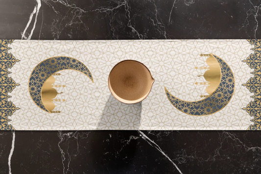 Celebrating Eid with Elegance: PTH Homes' Crescent Moon and Mosque Tablemats and Runners