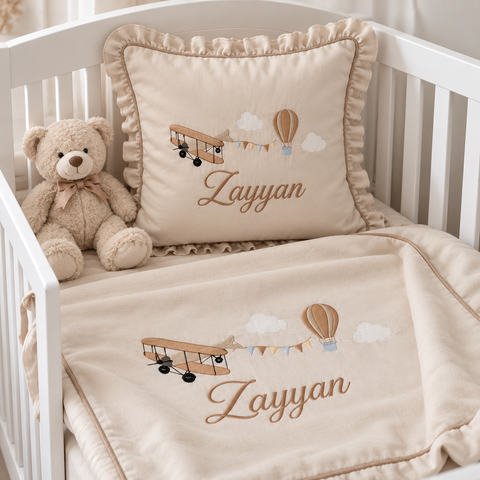 Personalized Pony - Crib Bedding Set