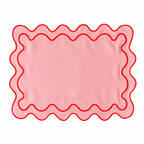 Bahama Palm - Embriodered Scalloped Tablemats (Solids)