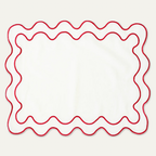 Bahama Palm - Embriodered Scalloped Tablemats (Solids)