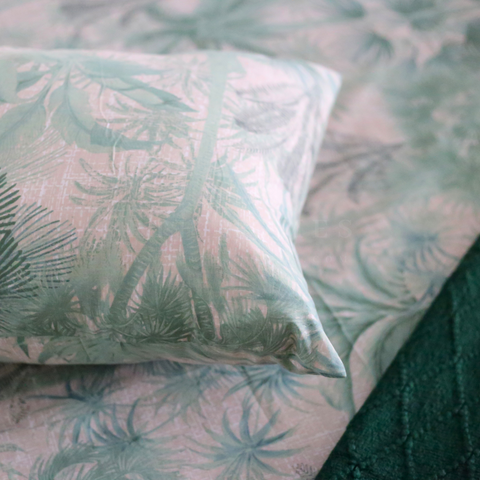 Green Palms - Cotton Percale