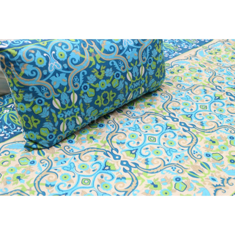 Green Blue Paisley - Export Quality Cotton