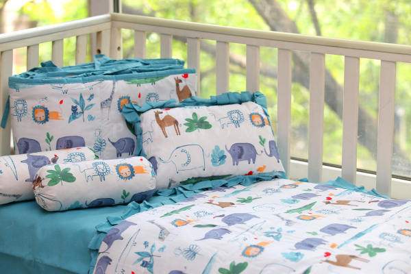 Elephants & Friends - Crib Bedding Set