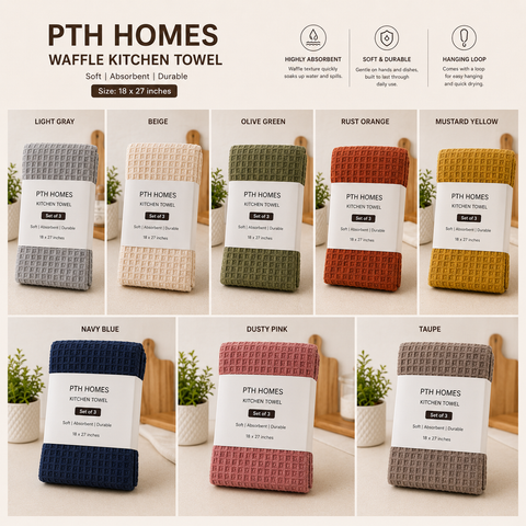 Waffle Kitchen Towel - Set of 3