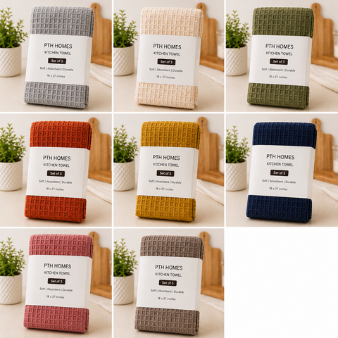 Waffle Kitchen Towel - Set of 3