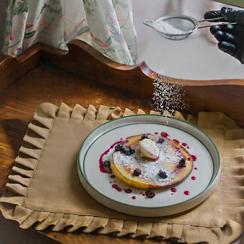 Ruffled Rectangular - Jute Tablemats & Runner