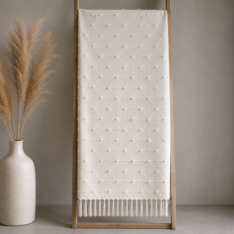Ivory Drift - Handmade Throw
