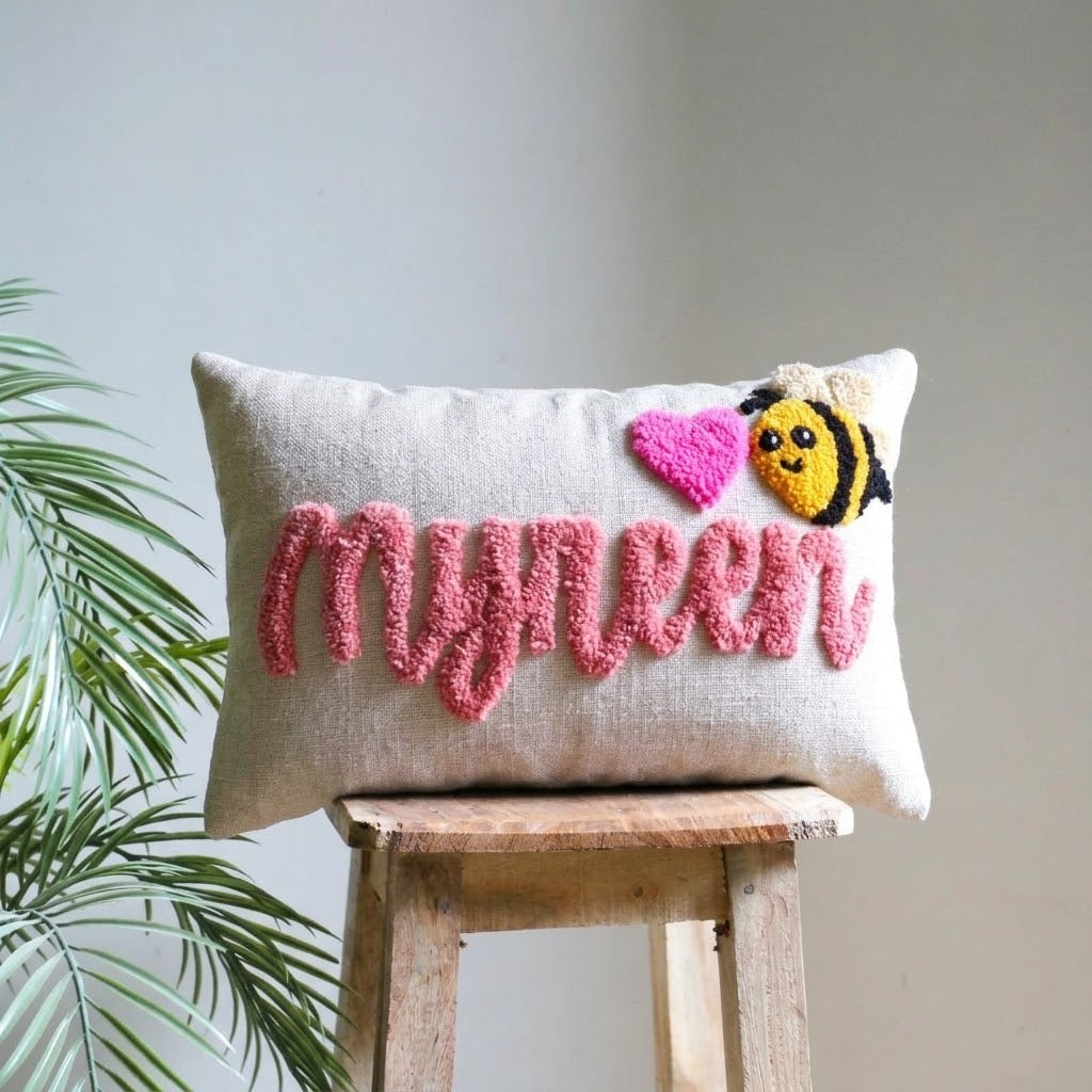 Tufted Name Cushion