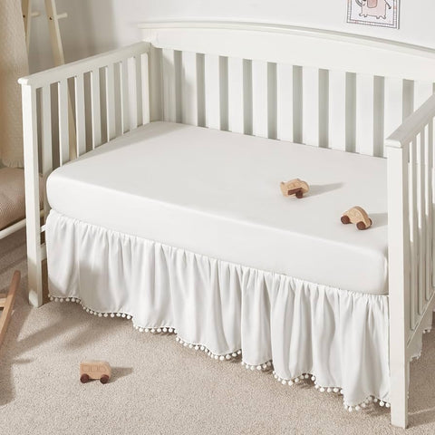 Crib Skirt (Pom Pom + Ruffled)