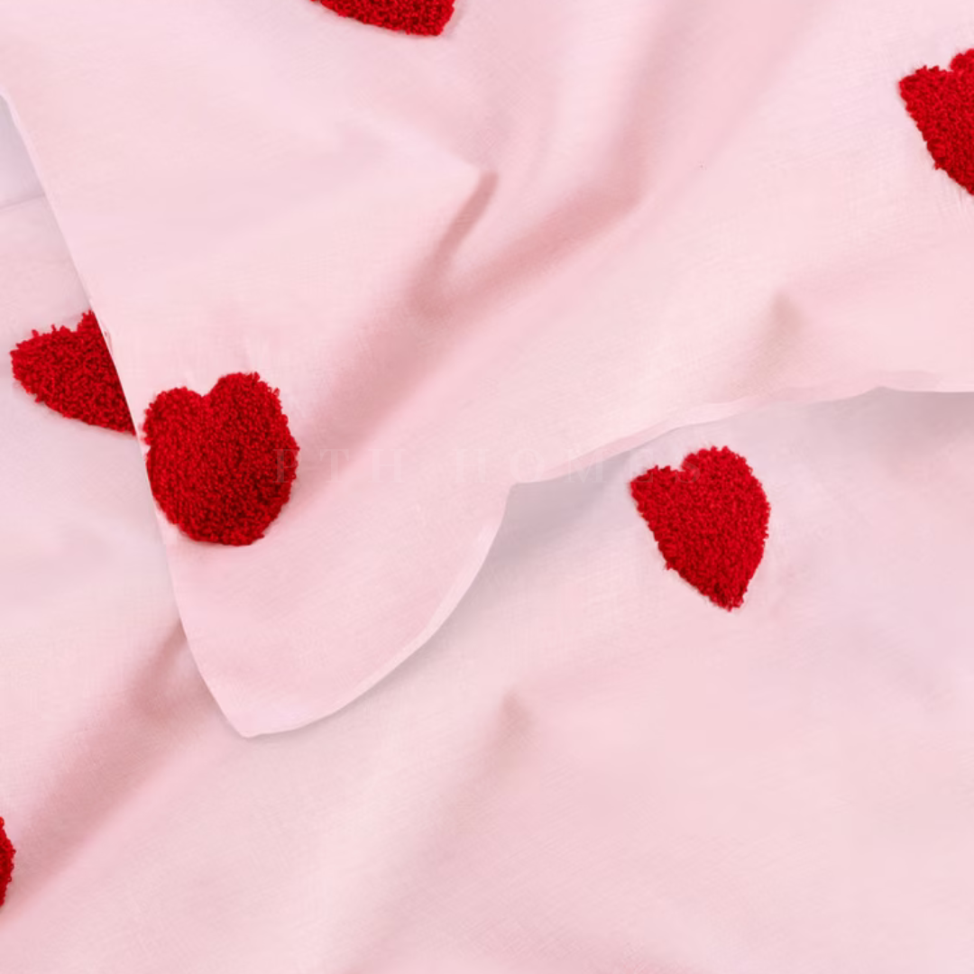 Tufted Heart - 2 Pcs Crib's Bedding Set