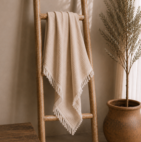Gauze Muslin - Cotton Throw (Lime)