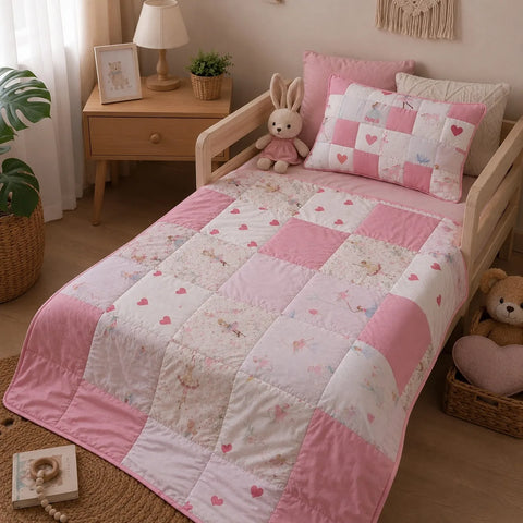 Patchwork - 2 Pcs Crib's Bedding Set