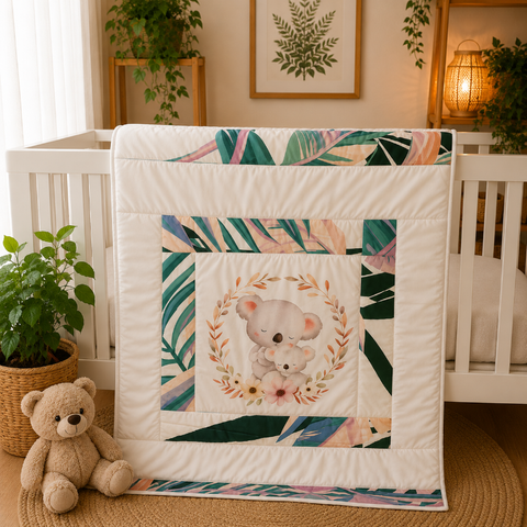 Koala Bloom - Crib Bedding Set