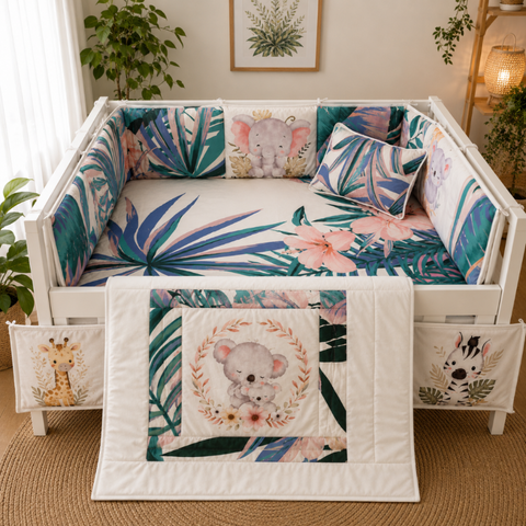 Koala Bloom - Crib Bedding Set