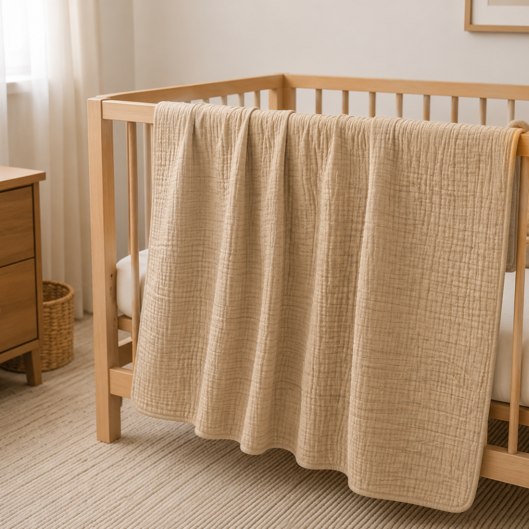 Crib Blanket - Blush Yellow