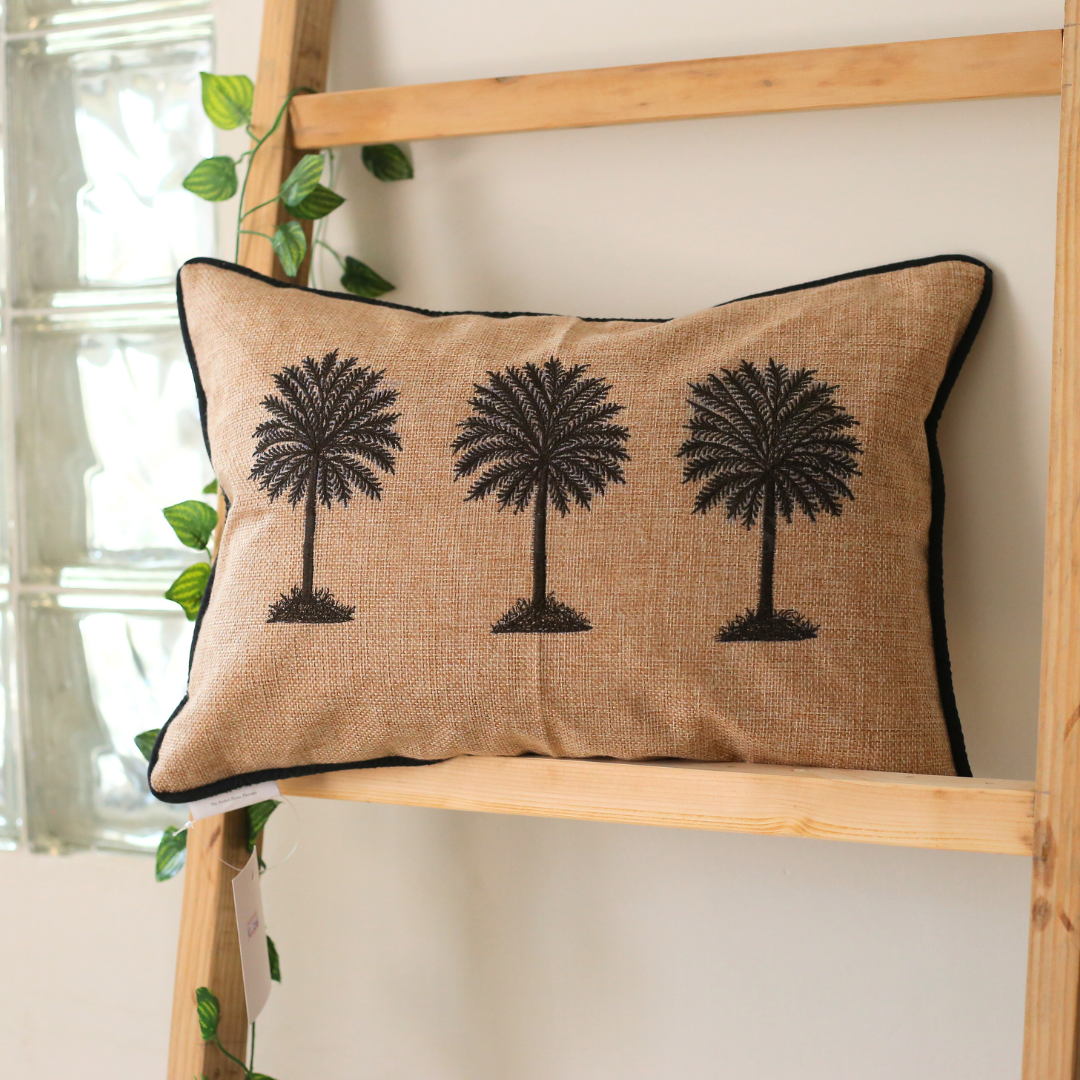 Bahama Palm || - Embriodered Cushions Covers