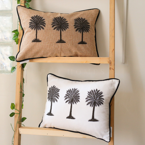 Bahama Palm || - Embriodered Cushions Covers