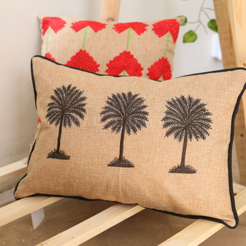 Bahama Palm || - Embriodered Cushions Covers