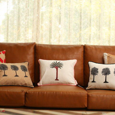 Bahama Palm | - Embriodered Cushions Covers