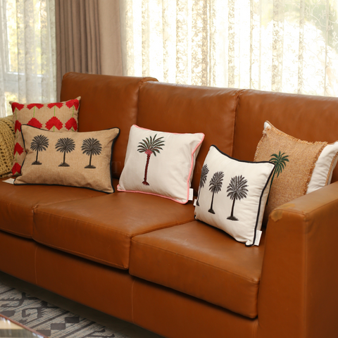 Bahama Palm V - Embriodered Cushions Covers