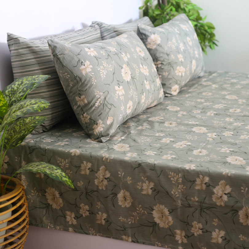 Mint Floral - Bedset