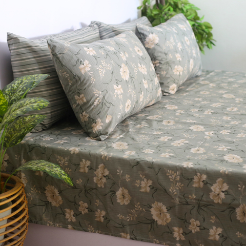 Mint Floral - Bedset