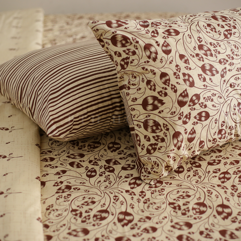 Beige Leafage - Bedset