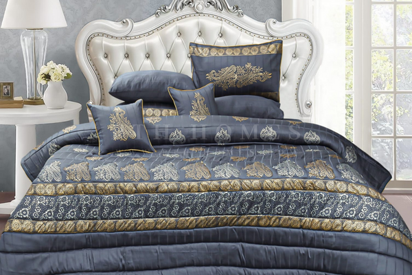 Blue Motif - Block Printed
