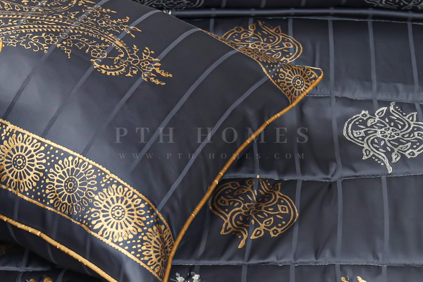 Blue Motif - Block Printed