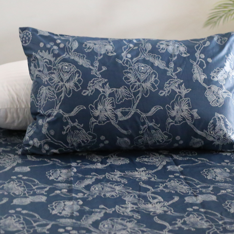 Midnight Blue - Cotton Satin
