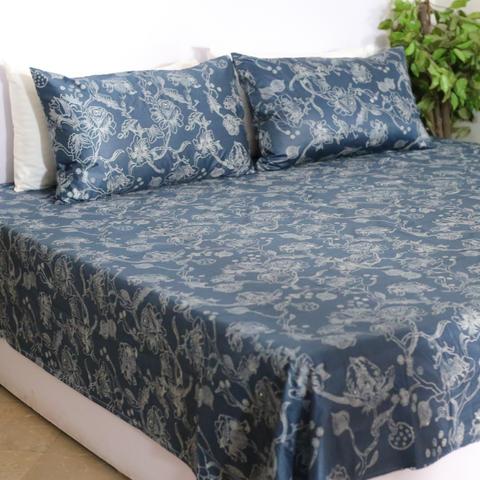 Midnight Blue - Cotton Satin