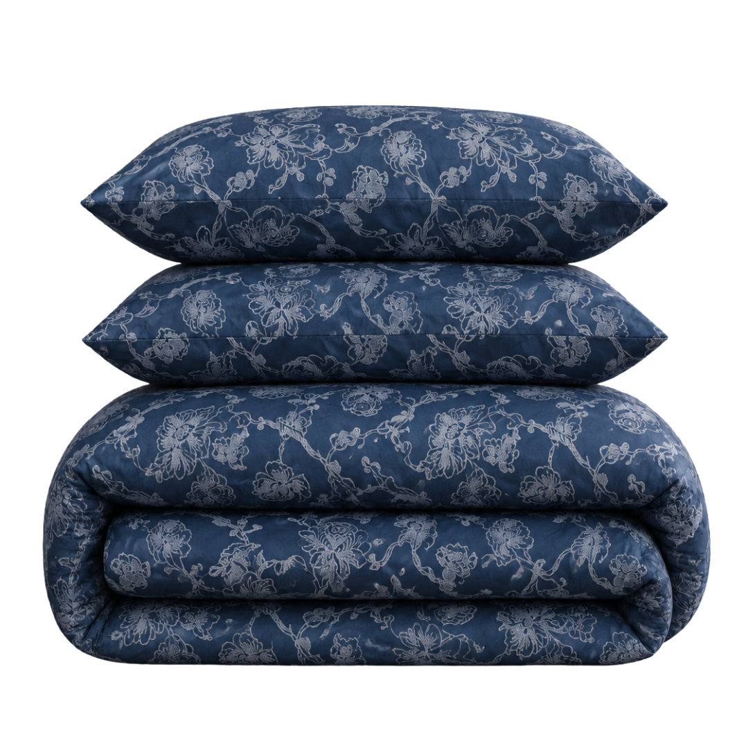Midnight Blue - Cotton Satin