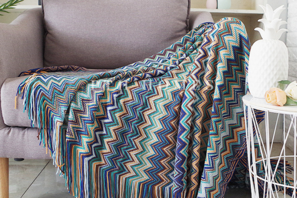 Bohemian Blue - Throw Blanket