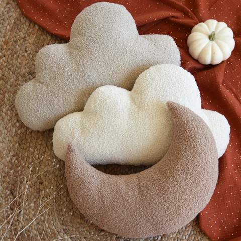 Boucle Star, Moon, Cloud Cushions
