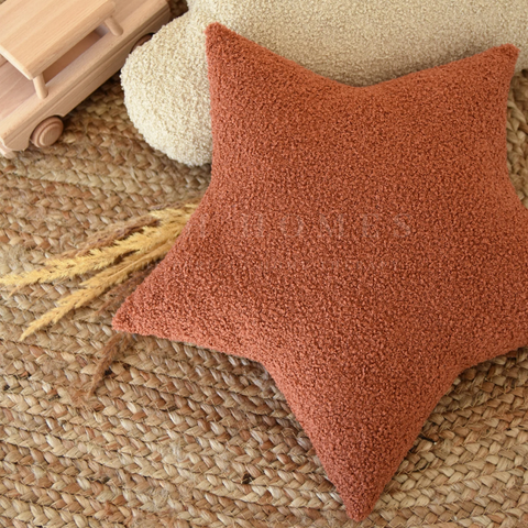 Boucle Star, Moon, Cloud Cushions