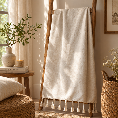 Moroccan - Braided Throw (Natural)