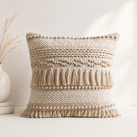 Handwoven - Ivory Clay Cushion Cover