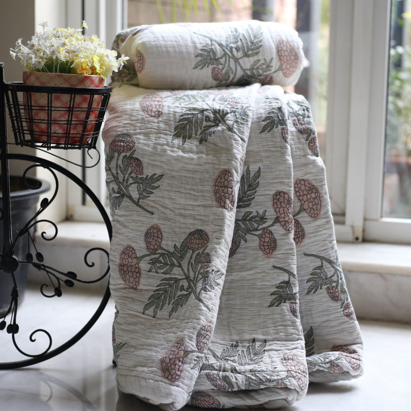 Mughal Motif - Coverlet Blanket